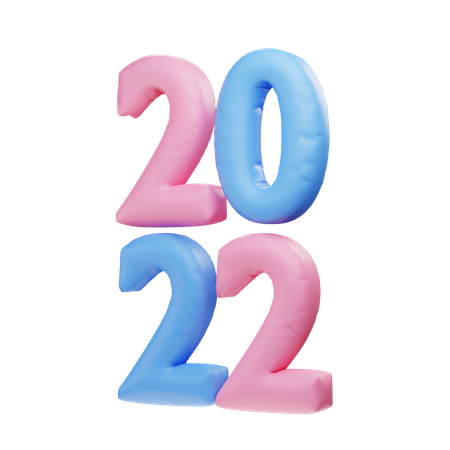 Happy New Year 2022  3D Illustration