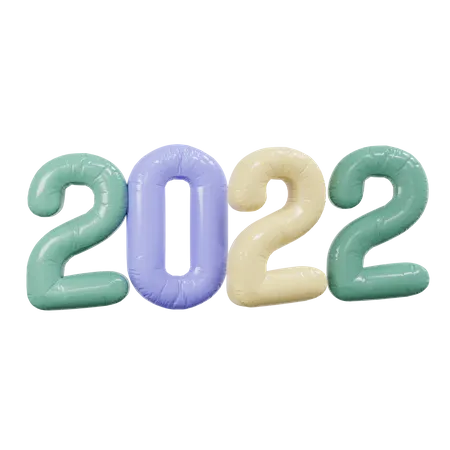 Happy New Year 2022 3D Illustration