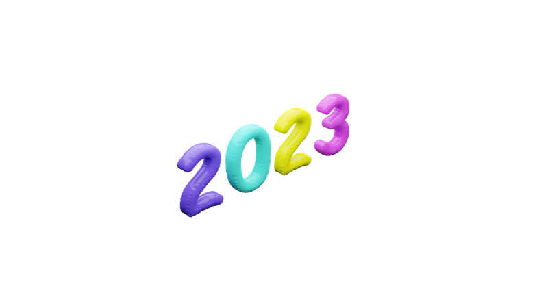 Happy new year 2023  3D Icon