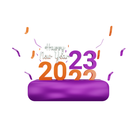 Happy New Year 2023  3D Icon