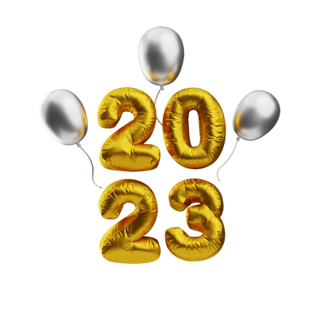 Happy New Year 2023  3D Icon