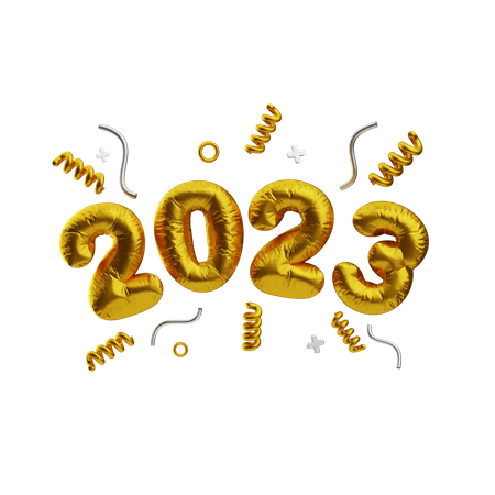 Happy New Year 2023 3D Icon