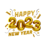 3d happy new year 2023 illustration