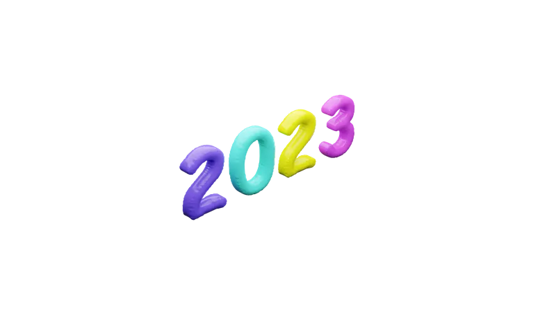Happy new year 2023 3D Icon