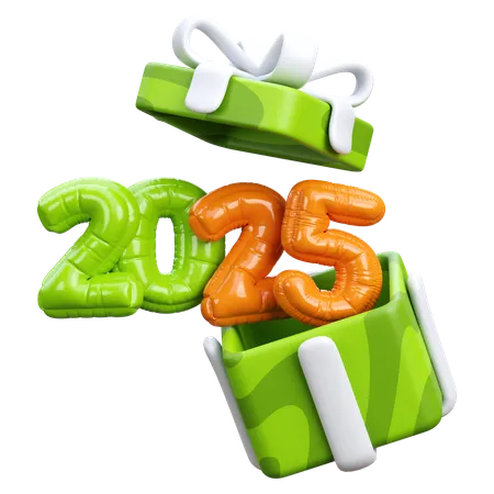 Happy New Year 2025_1  3D Icon