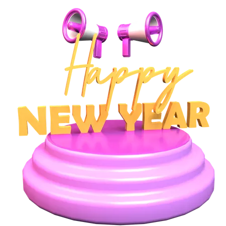 Happy New Year  3D Icon