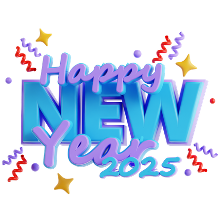 Happy New Year  3D Icon