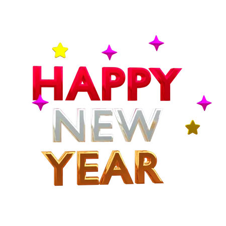 Happy New Year  3D Icon