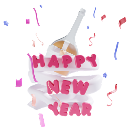 Happy New Year  3D Icon