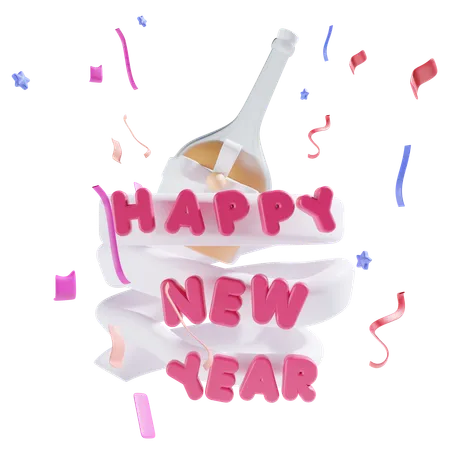 Happy New Year  3D Icon