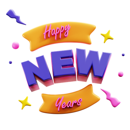 Happy New Year  3D Icon