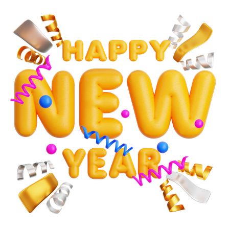 Happy New Year  3D Icon