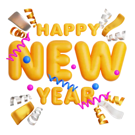 Happy New Year  3D Icon