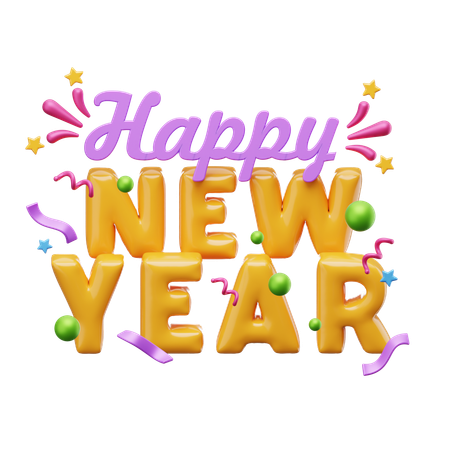 Happy New Year  3D Icon