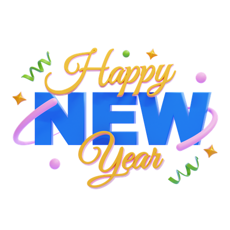 Happy New Year  3D Icon