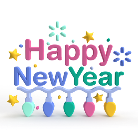 Happy New Year  3D Icon