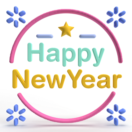 Happy New Year  3D Icon