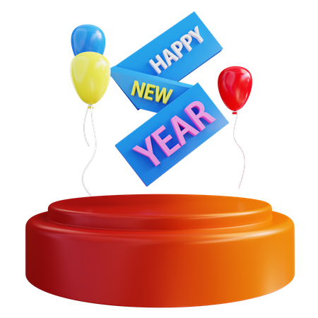 Happy New Year  3D Icon