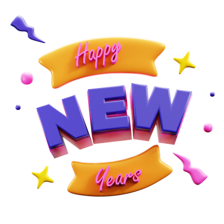Happy New Year  3D Icon