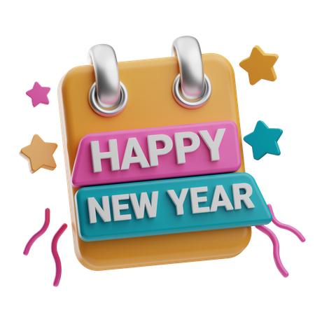 Happy New Year  3D Icon