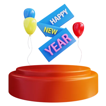 Happy New Year  3D Illustration