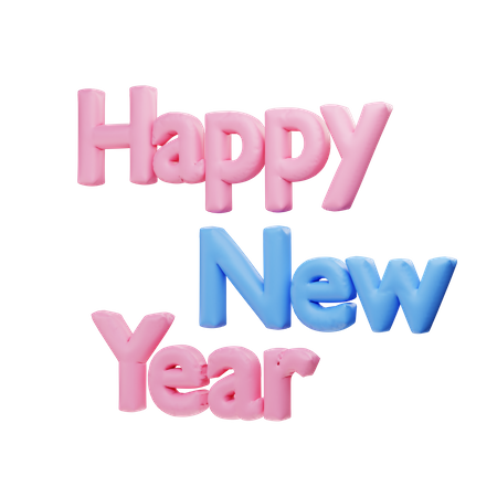 Happy New Year Balloon  3D Icon
