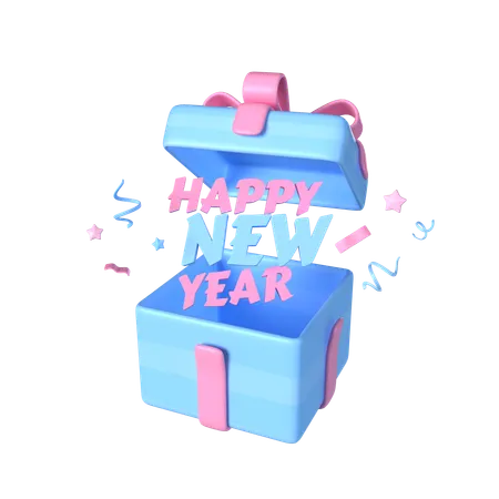 Happy New Year Gift  3D Icon