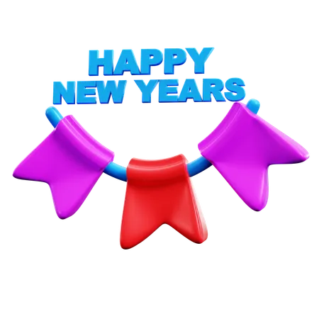 Happy New Years  3D Icon