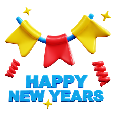 Happy New Years  3D Icon