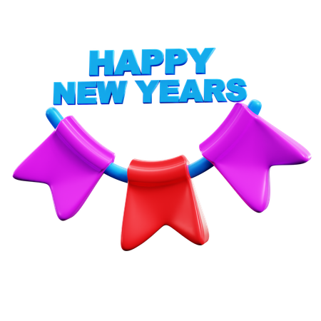 Happy New Years  3D Icon