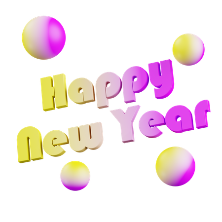 Happy Newyear  3D Icon