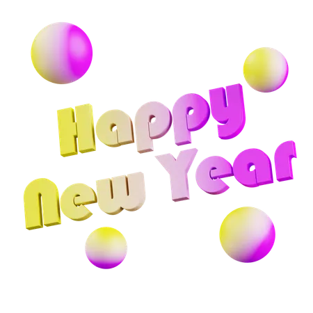 Happy Newyear  3D Icon