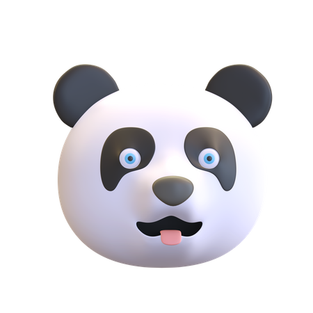 Happy panda 3D Illustration