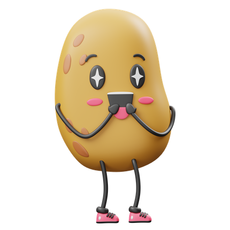 Happy Potato  3D Icon