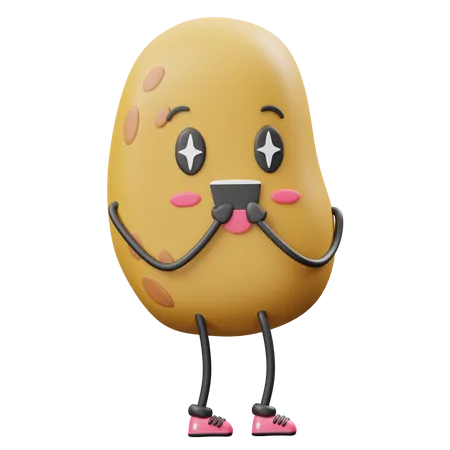 Happy Potato  3D Icon