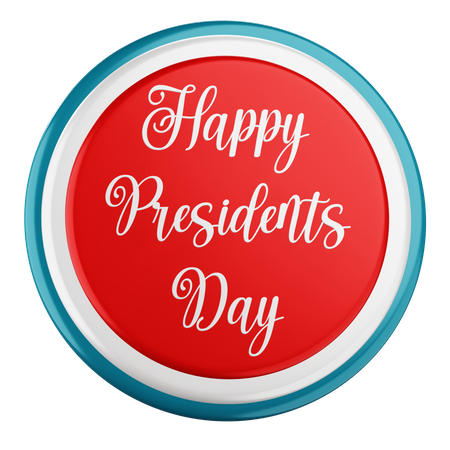 Happy Presidents Day  3D Icon