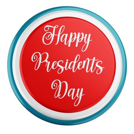 Happy Presidents Day  3D Icon