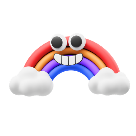 Happy Rainbow  3D Icon