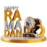 happy ramadan emoji 3d