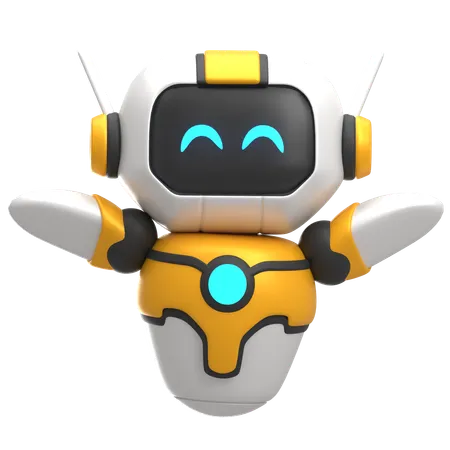 Happy Robot  3D Icon