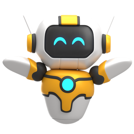 Happy Robot  3D Icon