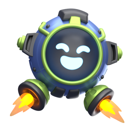 Happy Robot  3D Icon