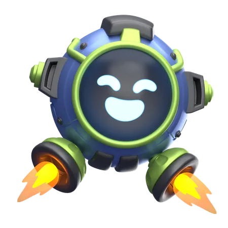 Happy Robot  3D Icon