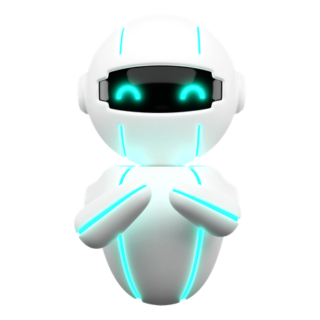 Happy Robot  3D Illustration