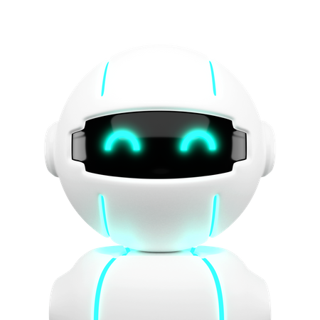 Happy Robot  3D Illustration