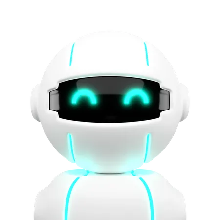 Happy Robot  3D Illustration