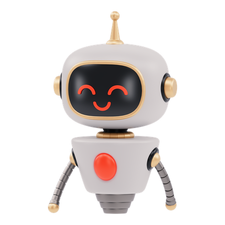 Happy Robot  3D Illustration