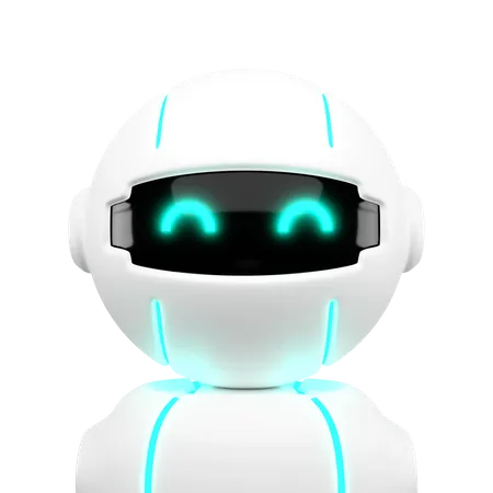 Happy Robot 3D Illustration