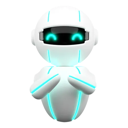 Happy Robot 3D Illustration