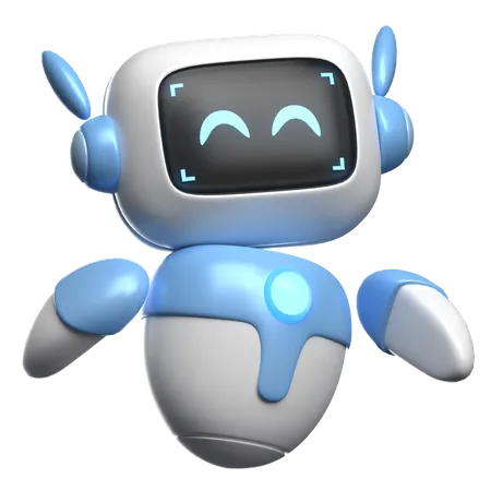 Happy Robot 3D Icon download in PNG, OBJ or Blend format